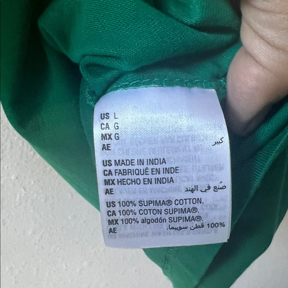 Charter Club Green Button Down Shirt - Picture 6 of 7